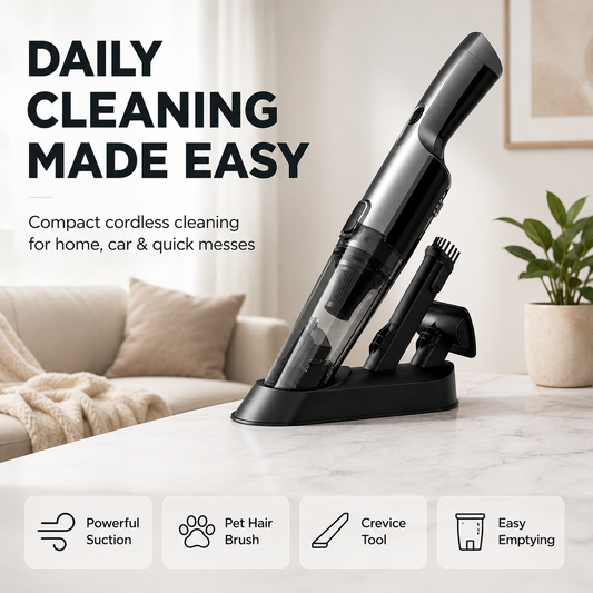 Cordless Handheld Vacuum - Ultra-Light & Powerful