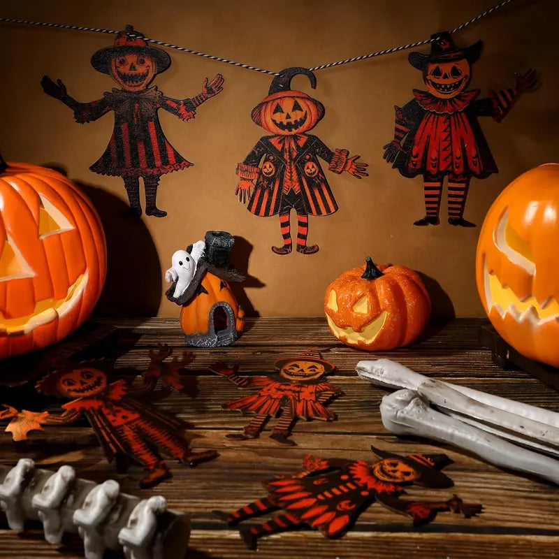 Vintage Halloween Wooden Garland Set 🎃