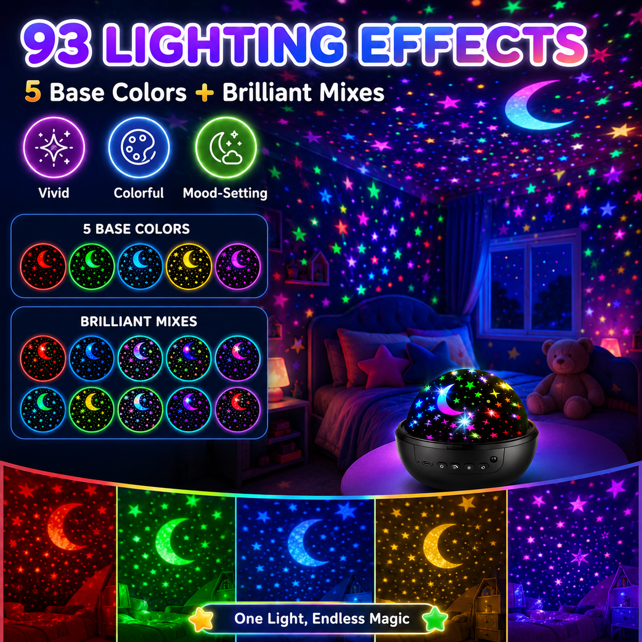 Kids Star Projector Night Light