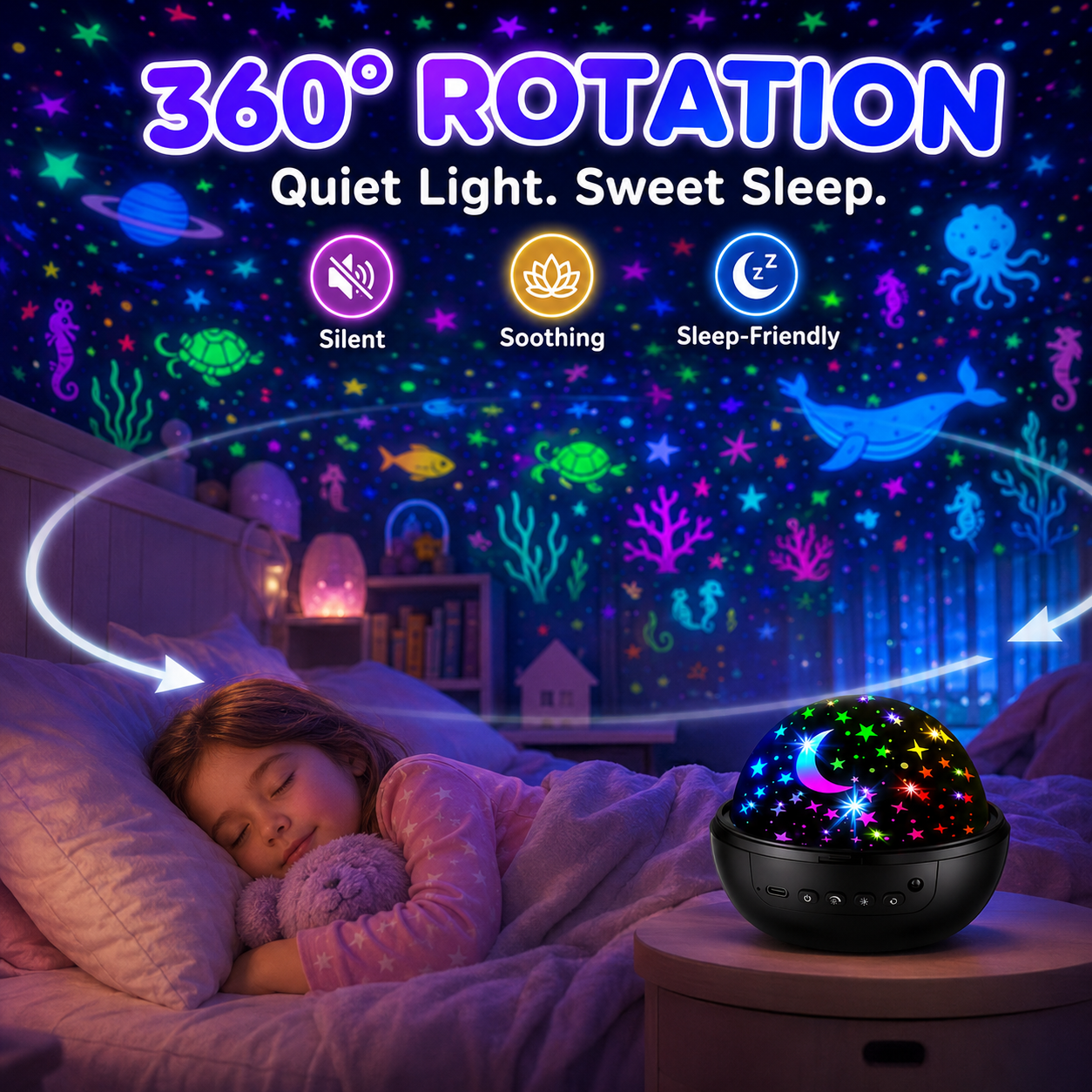 Kids Star Projector Night Light