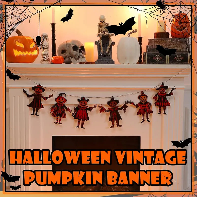 Vintage Halloween Wooden Garland Set 🎃