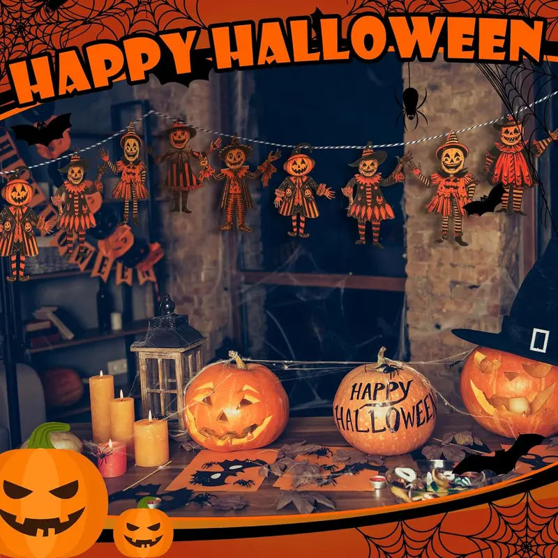 Vintage Halloween Wooden Garland Set 🎃