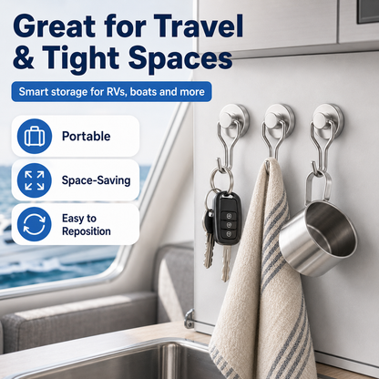 Swivel Swing Magnetic Hooks 30LBS – Strong Neodymium Hooks