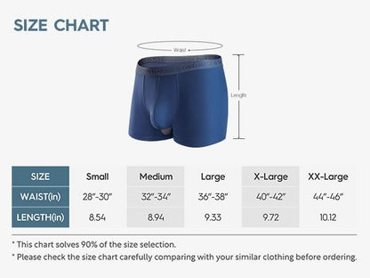 [Father's Day Gift] 🔥Men's Dual Pouch Micro Modal Trunks - 4-Pack Basic 2.5in Spandex Natural Fabric Menswear