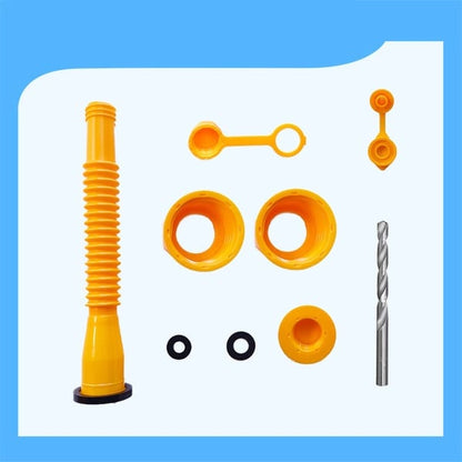 🔥 Universal Gas Can Spout Replacement Kit — Flexible Leak-Proof Nozzle, Fits 1–10 Gal Cans