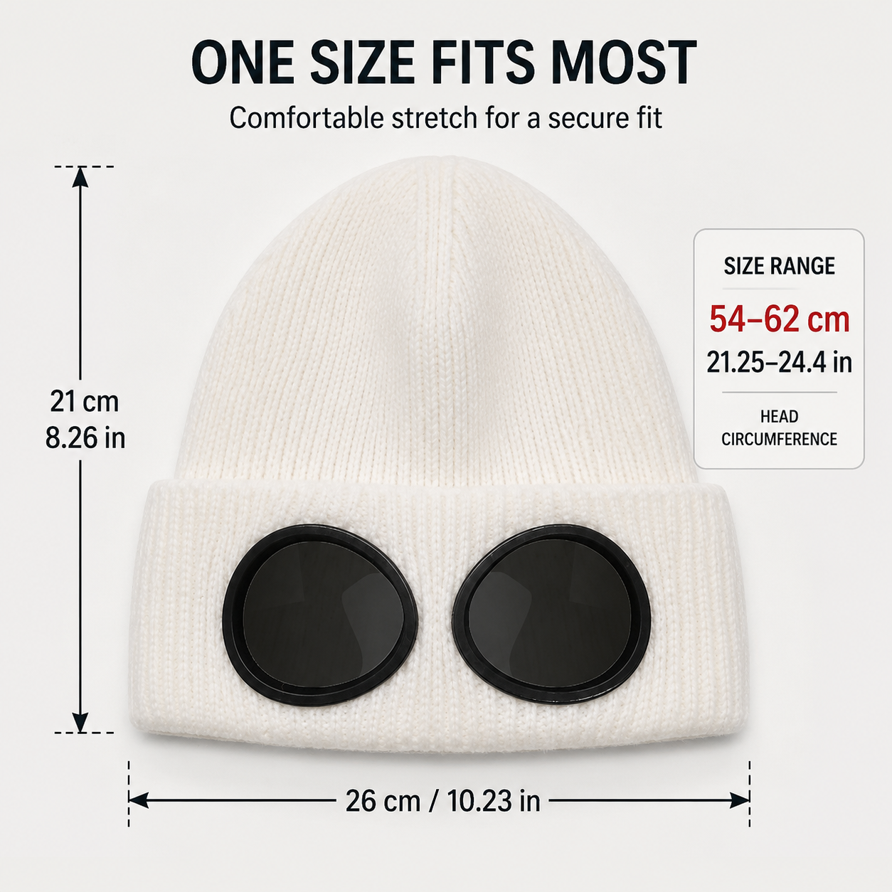 🧶 Winter Knitted Beanie with Built‑In Dark Goggles – Warm Hat & Eye Protection All in One ❄️
