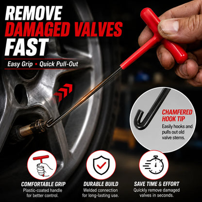 🚗 No More Slow Leaks – Tire Valve Repair Tool Kit for Quick DIY Replacement