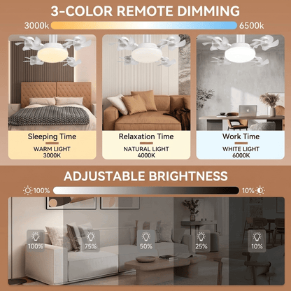 🚁 Drone-Shaped Ceiling Fan Light with Remote Control