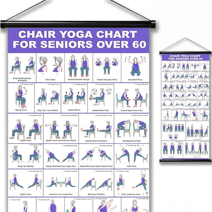 🔥LAST DAY 49% OFF🧘‍♀️☯Tai Chi Chair Workout Chart for Seniors (16 x 24 inches)