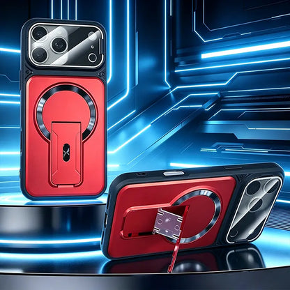 🛡️ All-in-One iPhone Case – Lens Protector + Hidden Stand, Slim & Functional