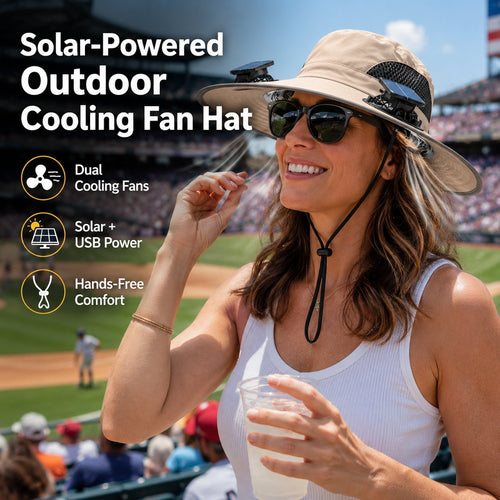 🔥HOT SALE 49% OFF - ☀️Solar-Powered Outdoor Cooling Fan Hat