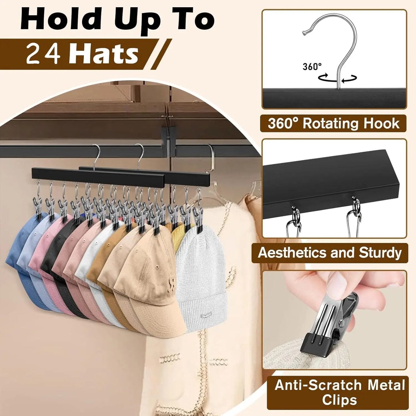 🔥 Must-Have Home Organizer | Wooden Hanging Clip Organizer