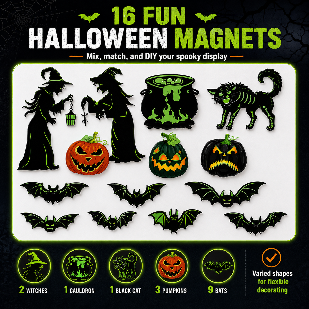 Halloween Magnetic Decorations – Car, Fridge & Garage Door Spooky Decor