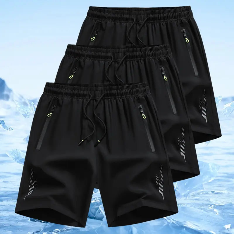 🔥Men’s 3-Pack Lightweight Active Dry-Fit Shorts | Breathable Gym & Lounge Wear with Pockets
