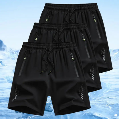 🔥Men’s 3-Pack Lightweight Active Dry-Fit Shorts | Breathable Gym & Lounge Wear with Pockets