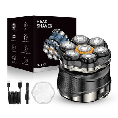 7D Electric Head Shaver for Men | Wet & Dry Rotary Razor