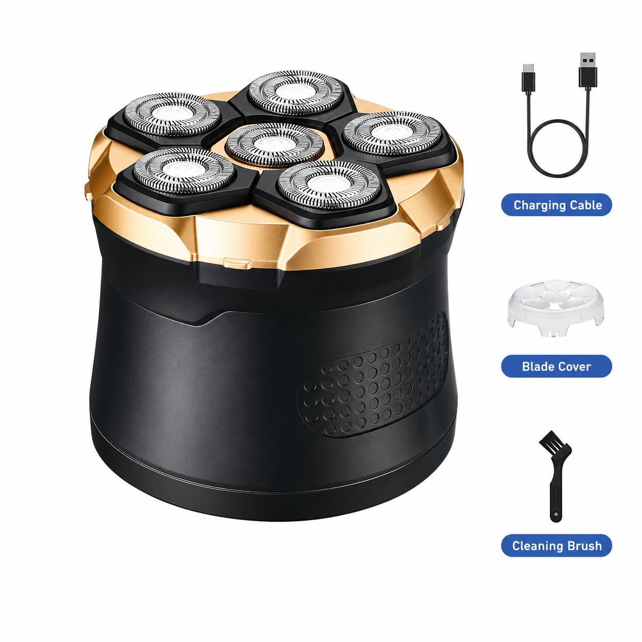 7D Electric Head Shaver for Men | Wet & Dry Rotary Razor