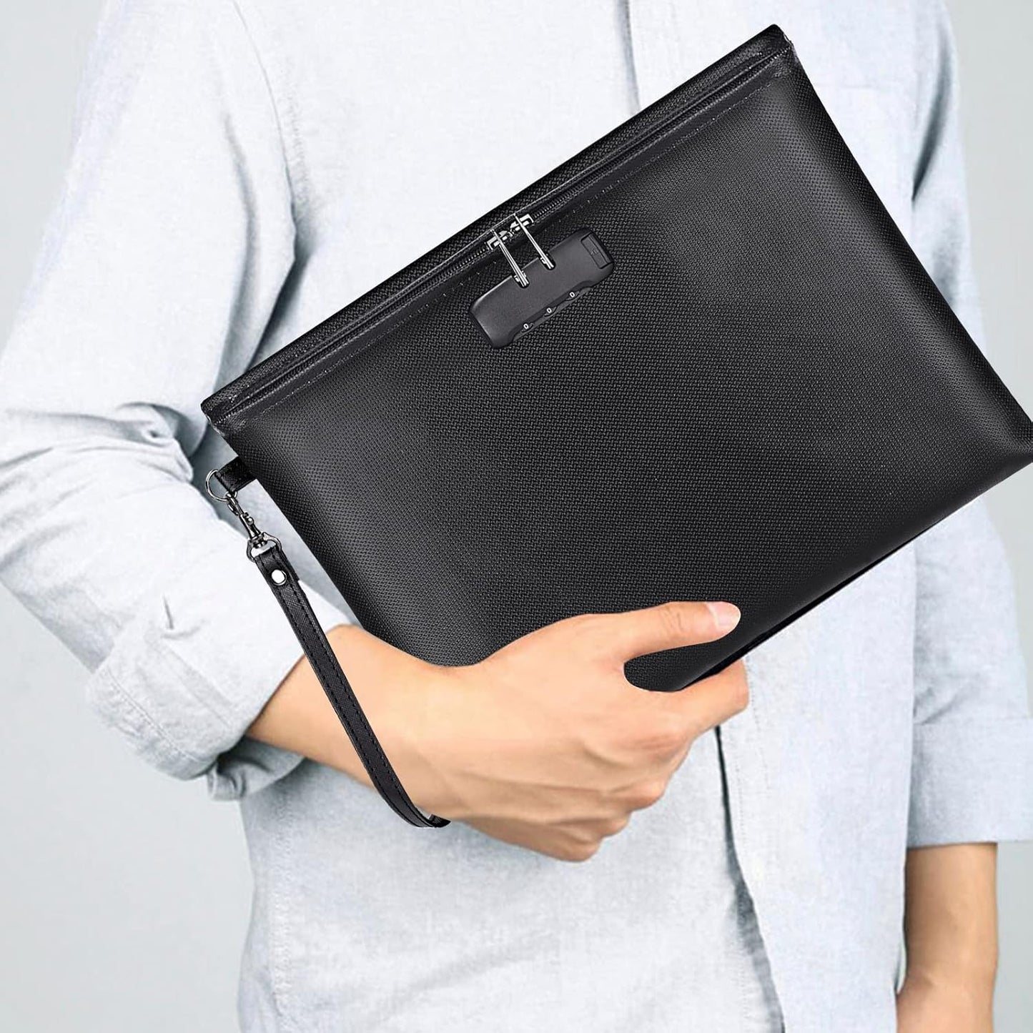 Fireproof Document Bag with Lock – Waterproof & Fire Resistant Storage