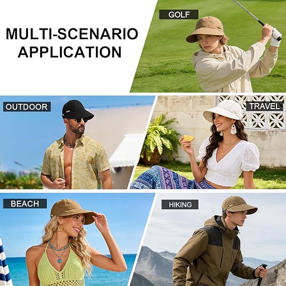 ✨SUN PROTECTION, BUT MAKE IT CHIC - Women's Wide Brim Sun Visor Hat