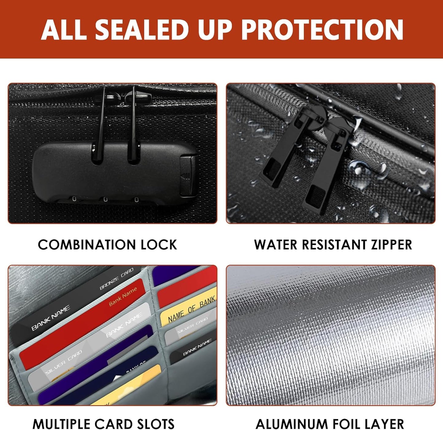 Fireproof Document Bag with Lock – Waterproof & Fire Resistant Storage