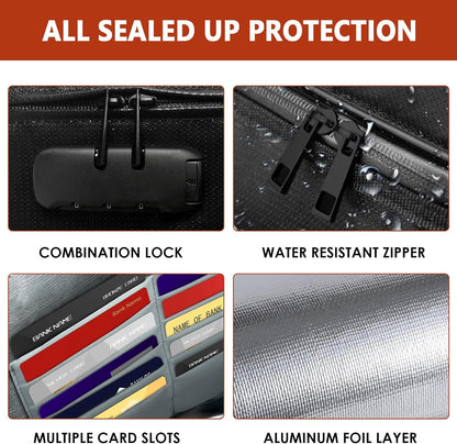 Fireproof Document Bag with Lock – Waterproof & Fire Resistant Storage
