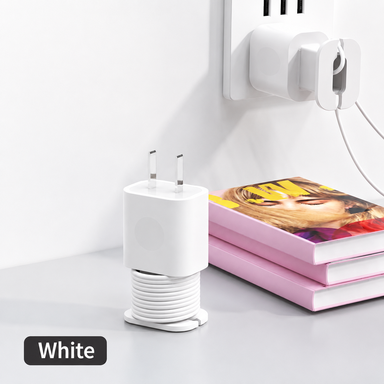 2-in-1 Silicone Charger Case with Cord Wrap