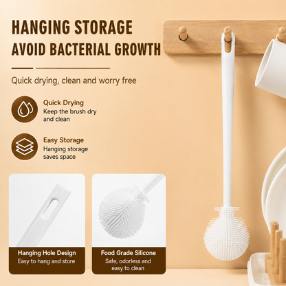 360° Silicone Bottle Cleaning Brush – Long Handle Soft Bristle Cleaner for Bottles, Cups & Narrow Containers