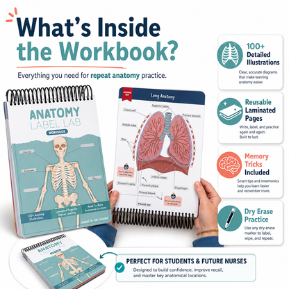 Anatomy Label Lab Workbook – Reusable Anatomy Study Guide