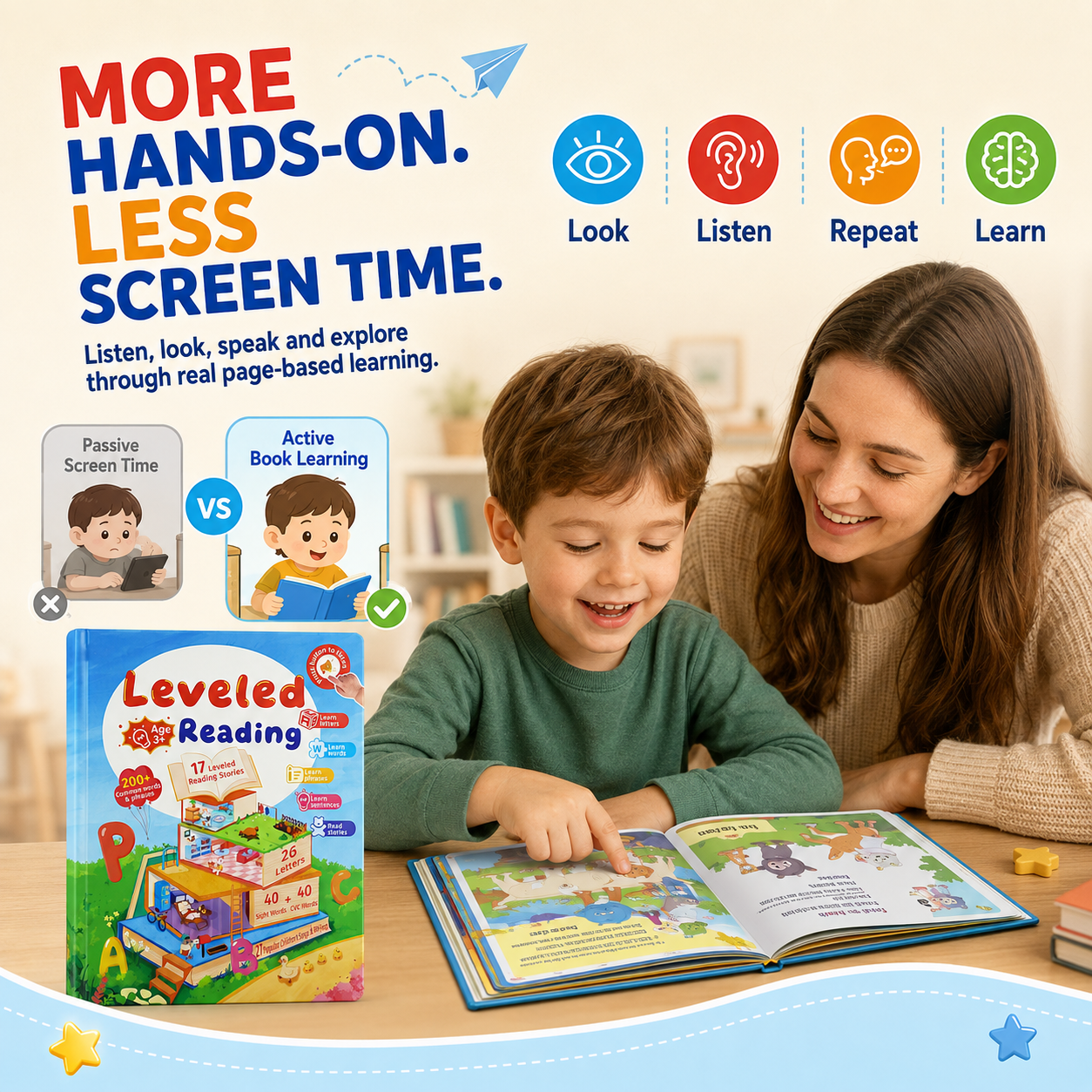 Touch & Listen Reading Book for Kids 3+