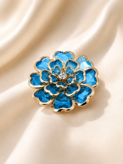 Rhinestone Camellia Button Covers – Snap-On Sparkle for Every Blouse