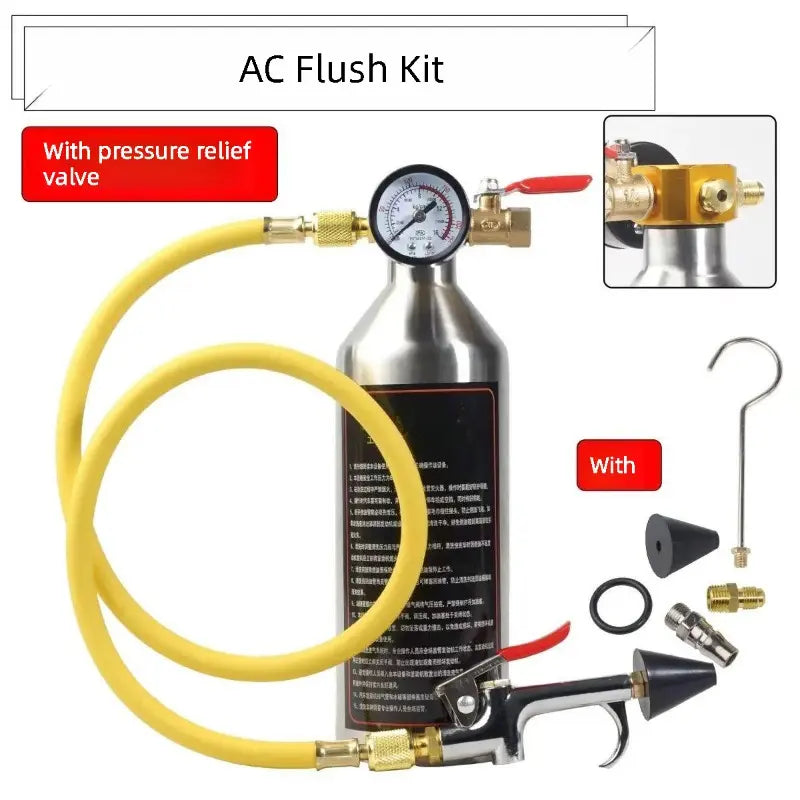 AC Flush Kit - Air Conditioner System Cleaning Tool Set