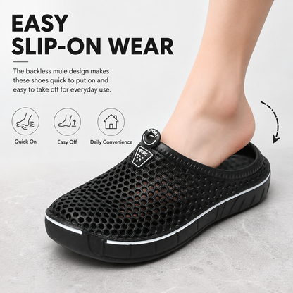 Unisex Quick-Dry Mesh Slip-On Mules