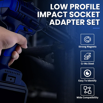 🚀 2026 Upgraded Low-Profile Impact Socket Adapter Set
