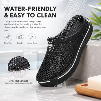 Unisex Quick-Dry Mesh Slip-On Mules