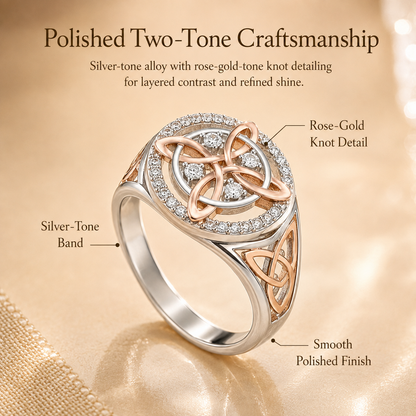 Rose Gold Celtic Witch Knot Ring