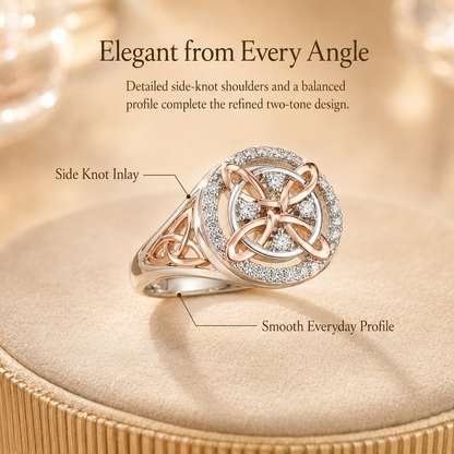 Rose Gold Celtic Witch Knot Ring