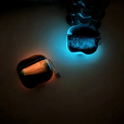 ✨ Glow, Protect & Stand Out🌌 Luminous Quicksand AirPods Case