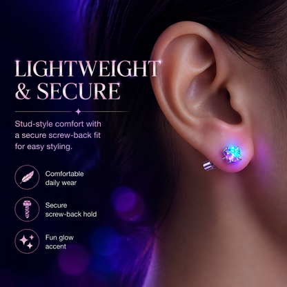 Light Up Crystal Stud Earrings