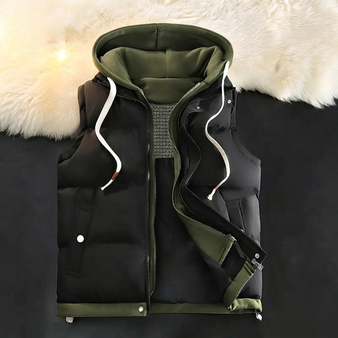 🧥 Cozy 2-in-1 Couple Vest – Warm, Foldable & Chic