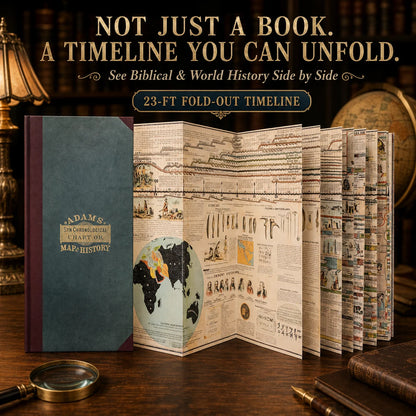📜 Watch History Unfold – 6,000 Years of Biblical & World Events, Mapped on One Fold‑Out Timeline