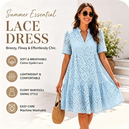 ☀️The Breezy Lace Dress That Solves "The Summer Struggle"