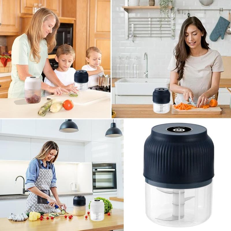 Electric Food Shredder, Mini Meat Grinder, Garlic Puree Maker