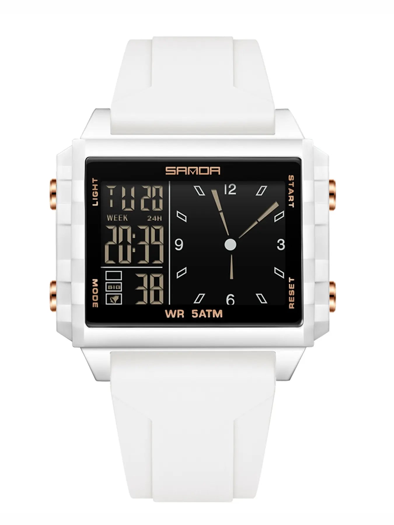Analog-Digital Sport Watch – Waterproof, Luminous & Multi-Function