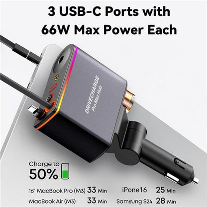 🏆75K+ SOLD!🚗✨ Smart Retractable Car Charger & Air Freshener