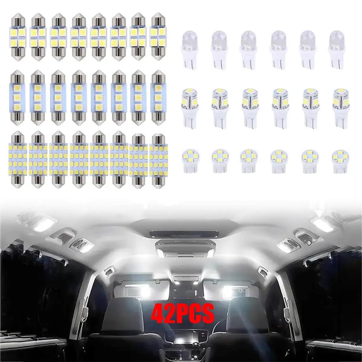 🔥Hot Sale 49% off🌟70 & 42 Pcs Interior Car Light Kit