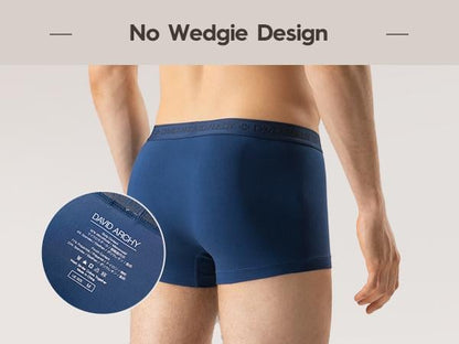 [Father's Day Gift] 🔥Men's Dual Pouch Micro Modal Trunks - 4-Pack Basic 2.5in Spandex Natural Fabric Menswear