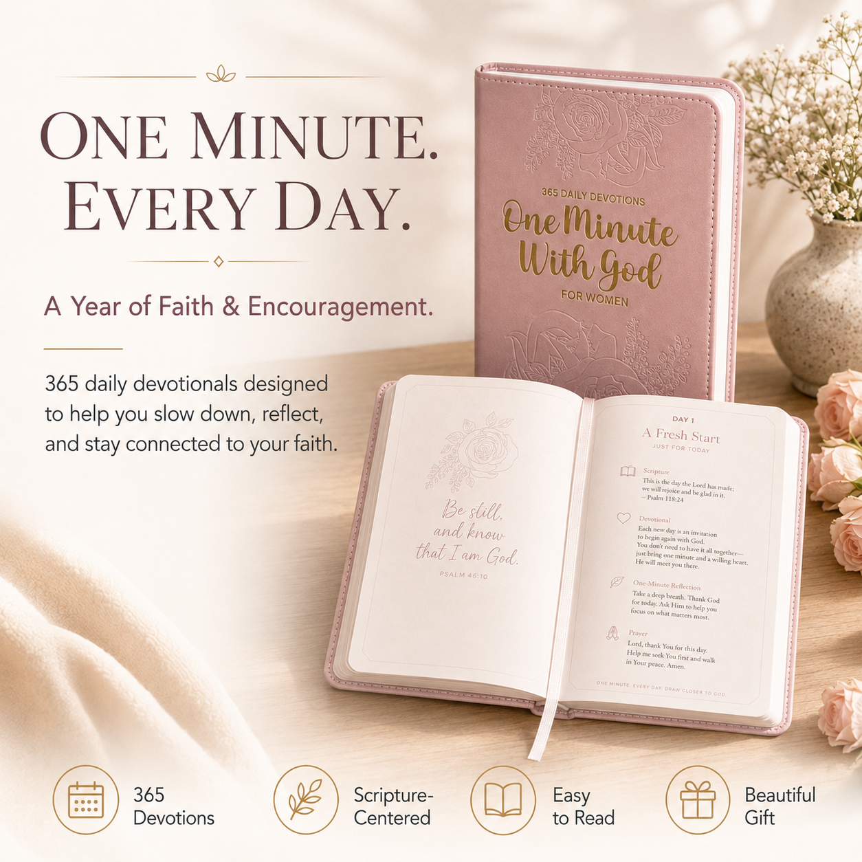 One Minute With God for Women – 365 Daily Devotional Book