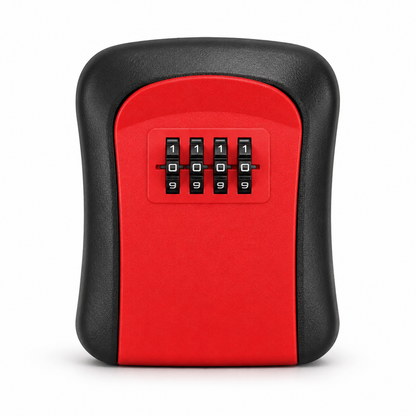 Wall Mounted Key Lock Box with 4-Digit Combination – Weather-Resistant Outdoor Spare Key Safe