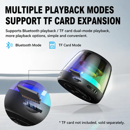 Portable RGB Bluetooth Speaker with Magnetic Phone Stand
