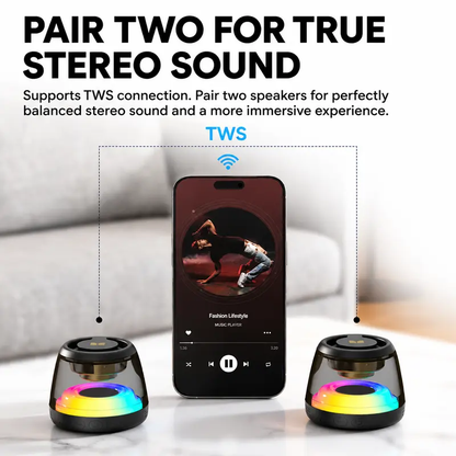 Portable RGB Bluetooth Speaker with Magnetic Phone Stand